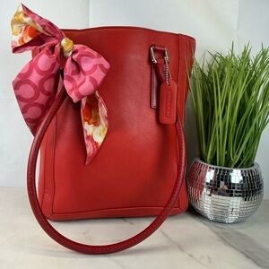 COACH‎ 9422 VINTAGE RED BONNIE CASHIN LEGACY SLIM BUCKET TOTE SHOULDER BAG Y2K